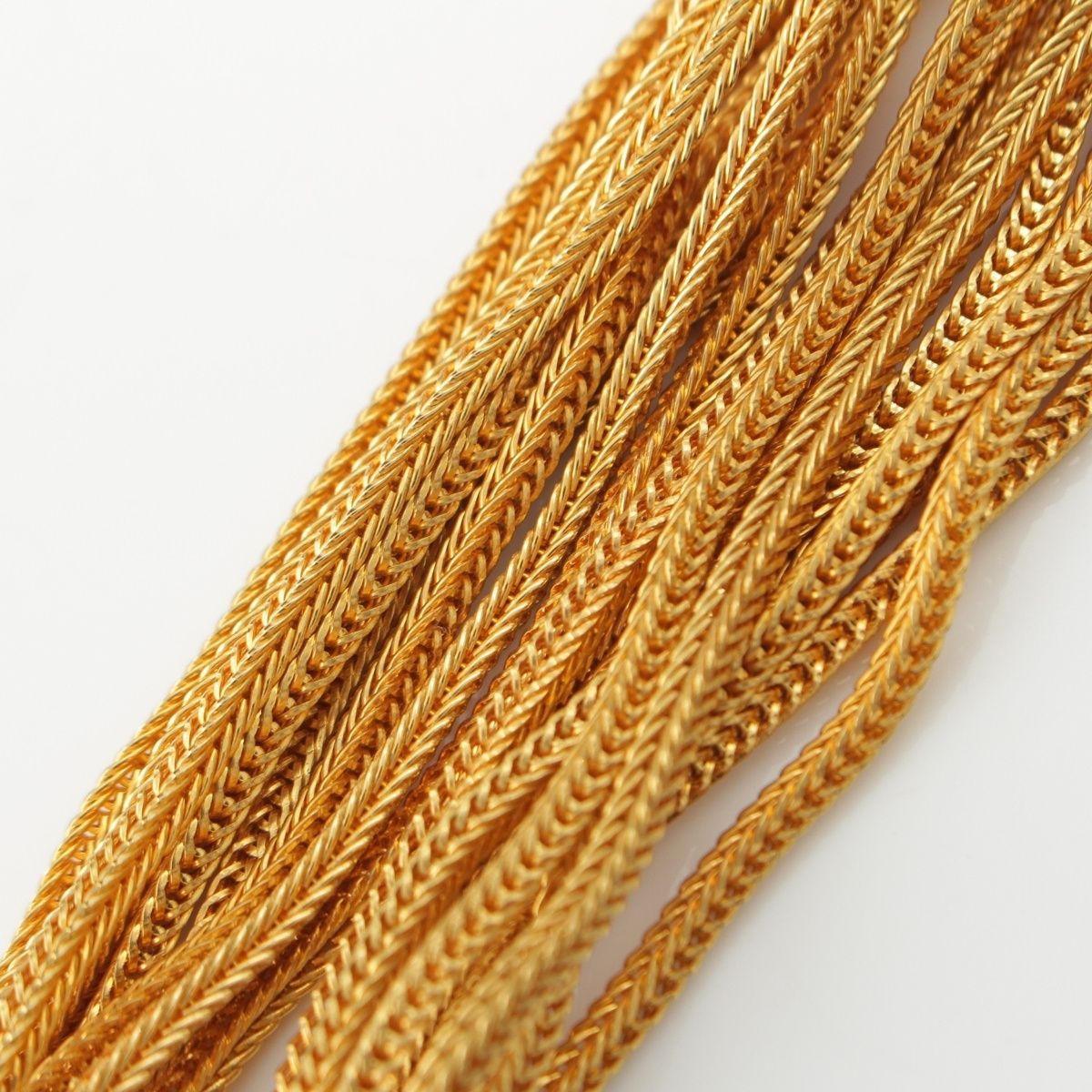 Saint Laurent Vintage Heart Fringe Pearl Necklace Gold — view 8