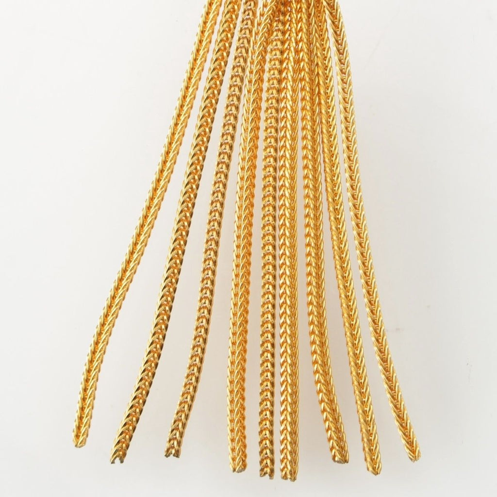 Saint Laurent Vintage Heart Fringe Pearl Necklace Gold — view 6