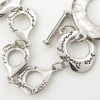 Saint Laurent Vintage Circle Heart Necklace Silver — view 4