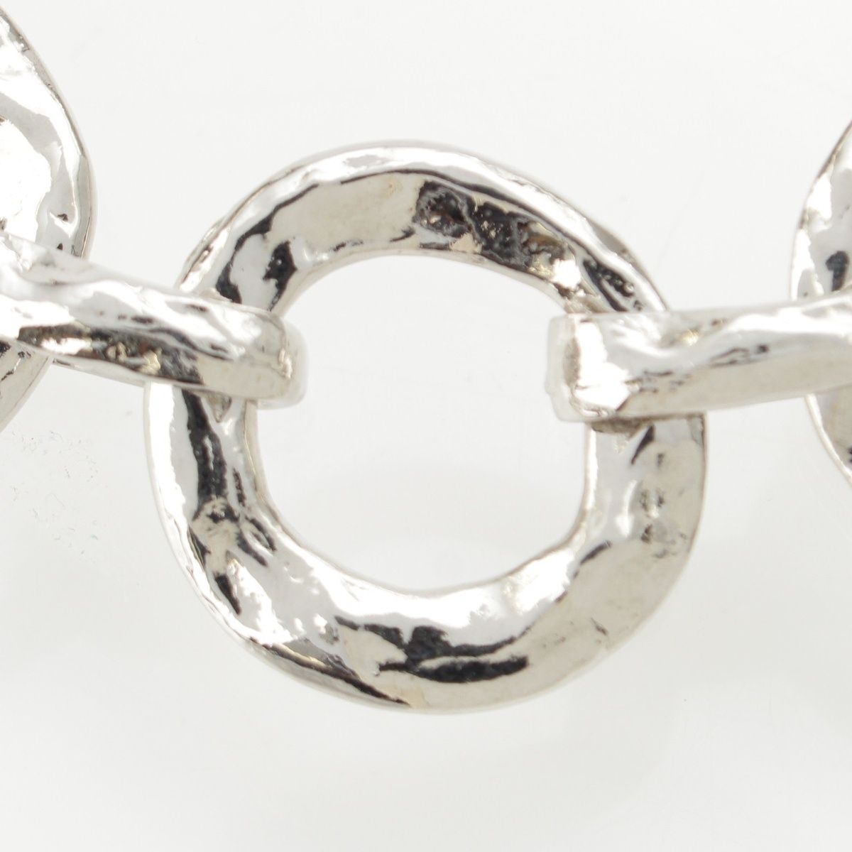 Saint Laurent Vintage Circle Heart Necklace Silver — view 5