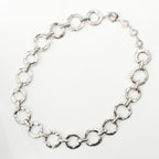 Saint Laurent Vintage Circle Heart Necklace Silver — view 2
