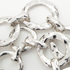 Saint Laurent Vintage Circle Heart Necklace Silver — view 7