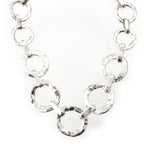 Saint Laurent Vintage Circle Heart Necklace Silver — view 2