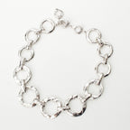 Saint Laurent Vintage Circle Heart Necklace Silver — view 3