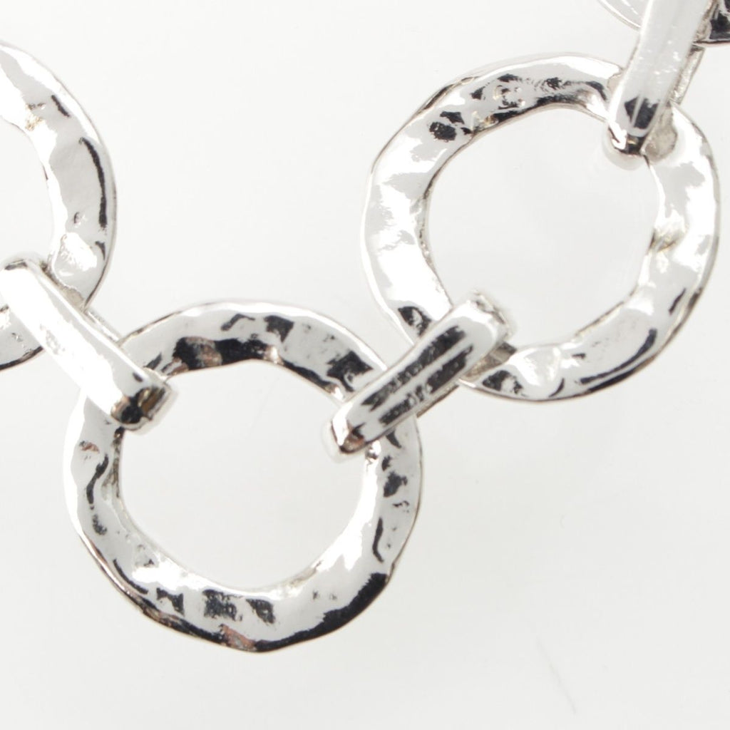 Saint Laurent Vintage Circle Heart Necklace Silver — view 4