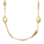 Saint Laurent Vintage Pearl Chain Necklace Gold