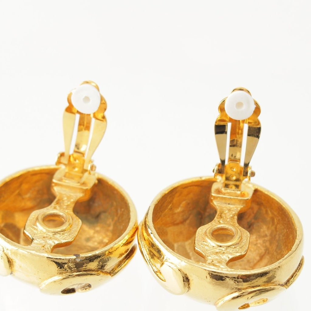 Saint Laurent Vintage Circle Earrings Gold — view 6