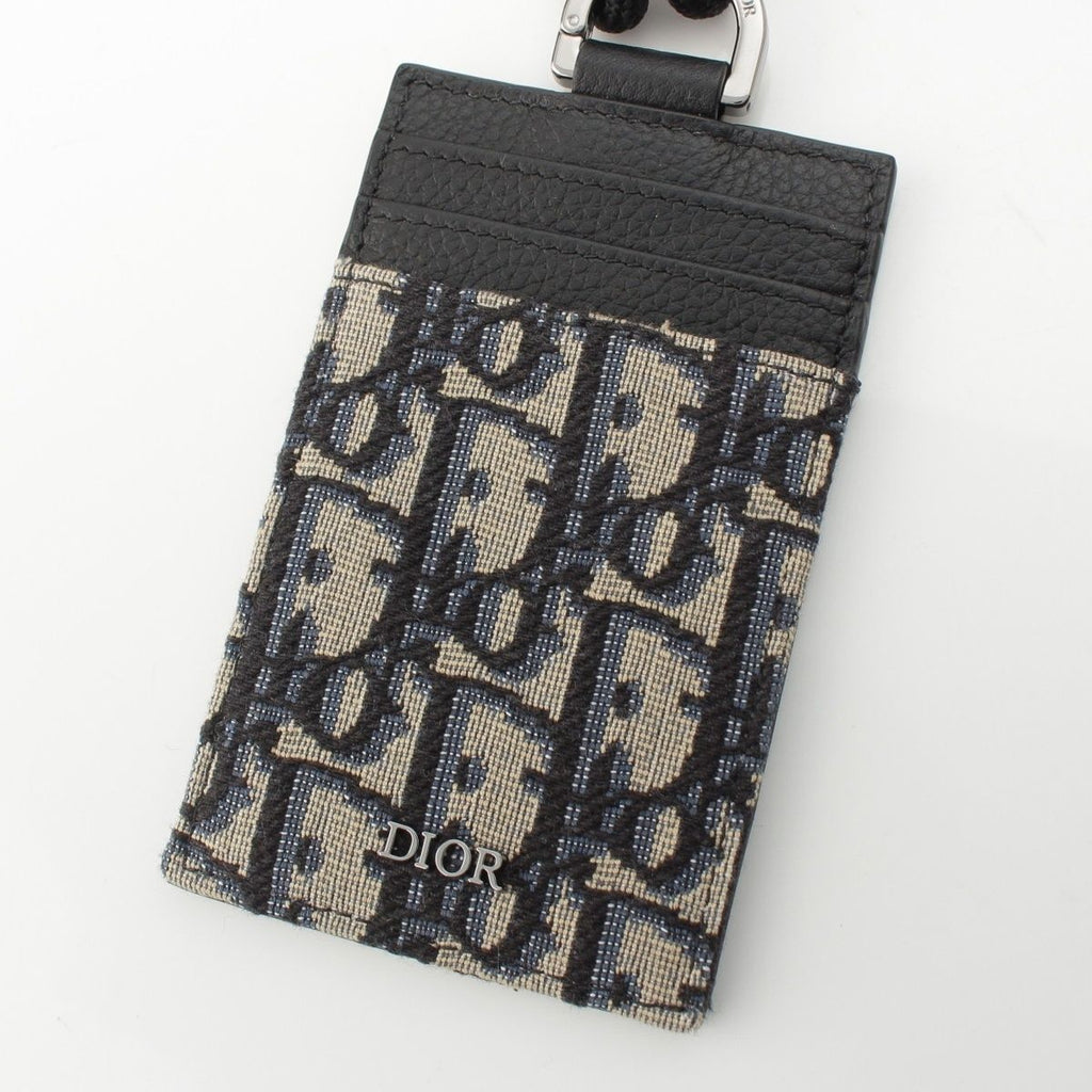 Dior Oblique Jacquard Strap Card Case Black — view 2