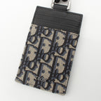 Dior Oblique Jacquard Strap Card Case Black — view 2