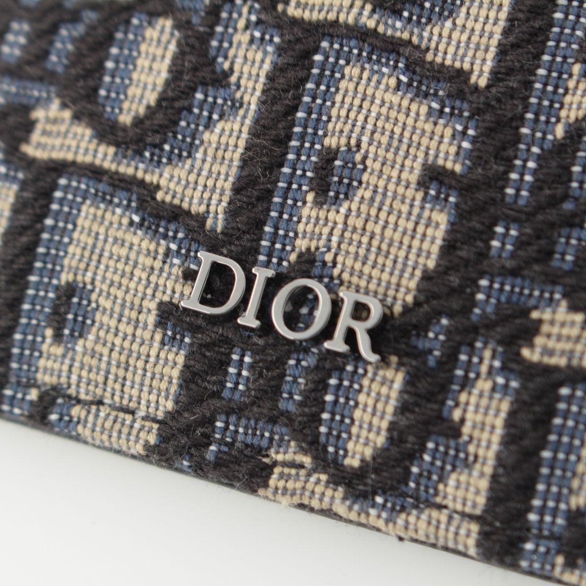 Dior Oblique Jacquard Strap Card Case Black — view 4