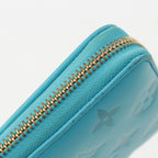 Louis Vuitton Coussin Zippy Monogram Leather Wallet Turquoise Blue — view 8