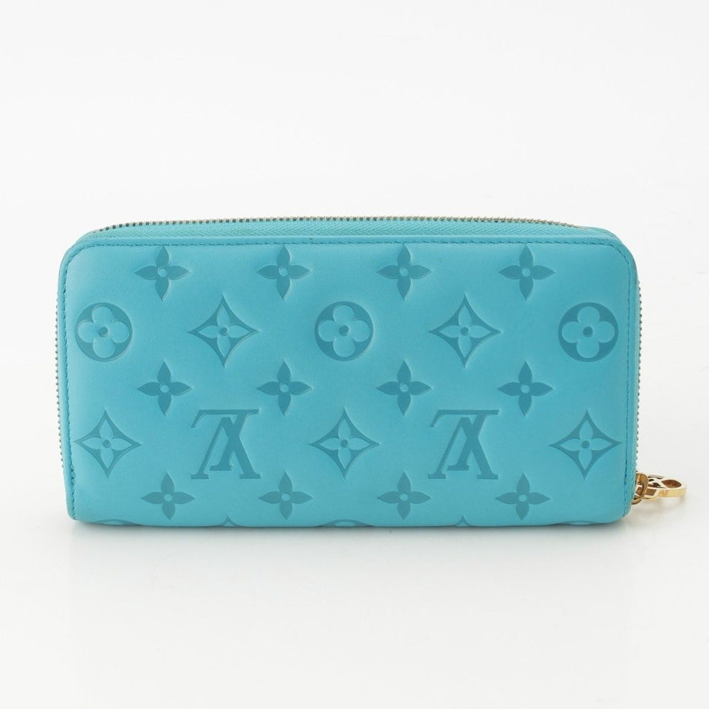 Louis Vuitton Coussin Zippy Monogram Leather Wallet Turquoise Blue — view 2