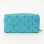 Louis Vuitton Coussin Zippy Monogram Leather Wallet Turquoise Blue — view 2