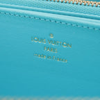Louis Vuitton Coussin Zippy Monogram Leather Wallet Turquoise Blue — view 5