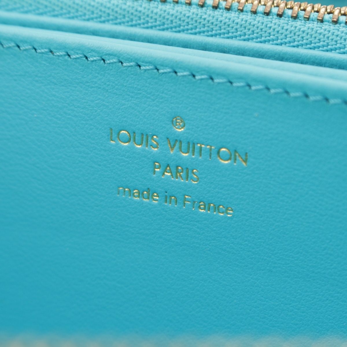 Louis Vuitton Coussin Zippy Monogram Leather Wallet Turquoise Blue — view 5