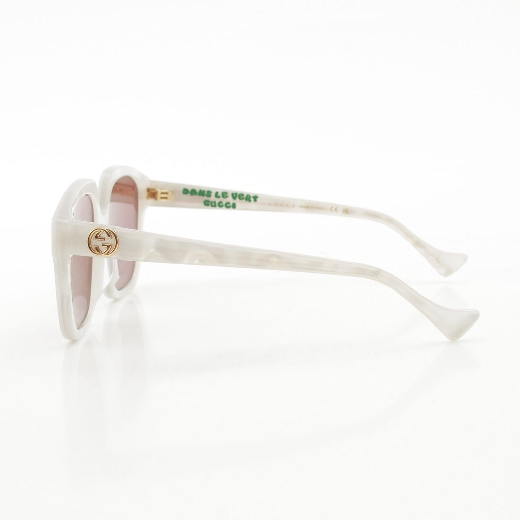 Gucci GG Dans le Vert Sunglasses Shell White 55 Eyewear — view 3