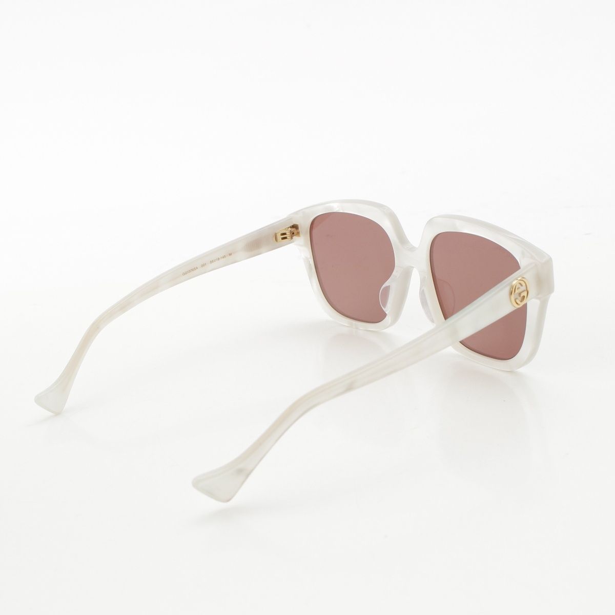 Gucci GG Dans le Vert Sunglasses Shell White 55 Eyewear — view 4
