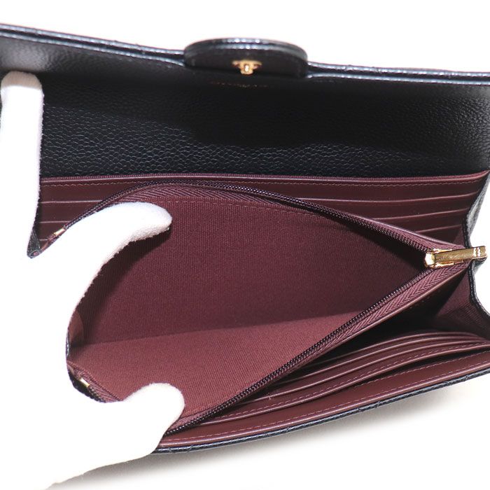 Chanel Quilted Classic Long Flap Wallet Black — view 5