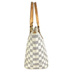 Louis Vuitton Tote Saleya PM Leather Damier Azur Canvas White — view 2