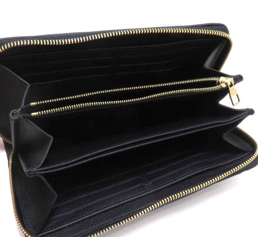 Louis Vuitton Zippy Wallet Monogram Empreinte Noir Bicolor — view 4