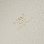 Hermes Picotin Lock PM 18 Tote Taurillon Clemence Gray Pale White Gold — view 7
