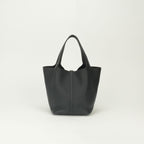 Hermes Picotin Lock MM Tote Taurillon Clemence Noir Black Gold — view 3
