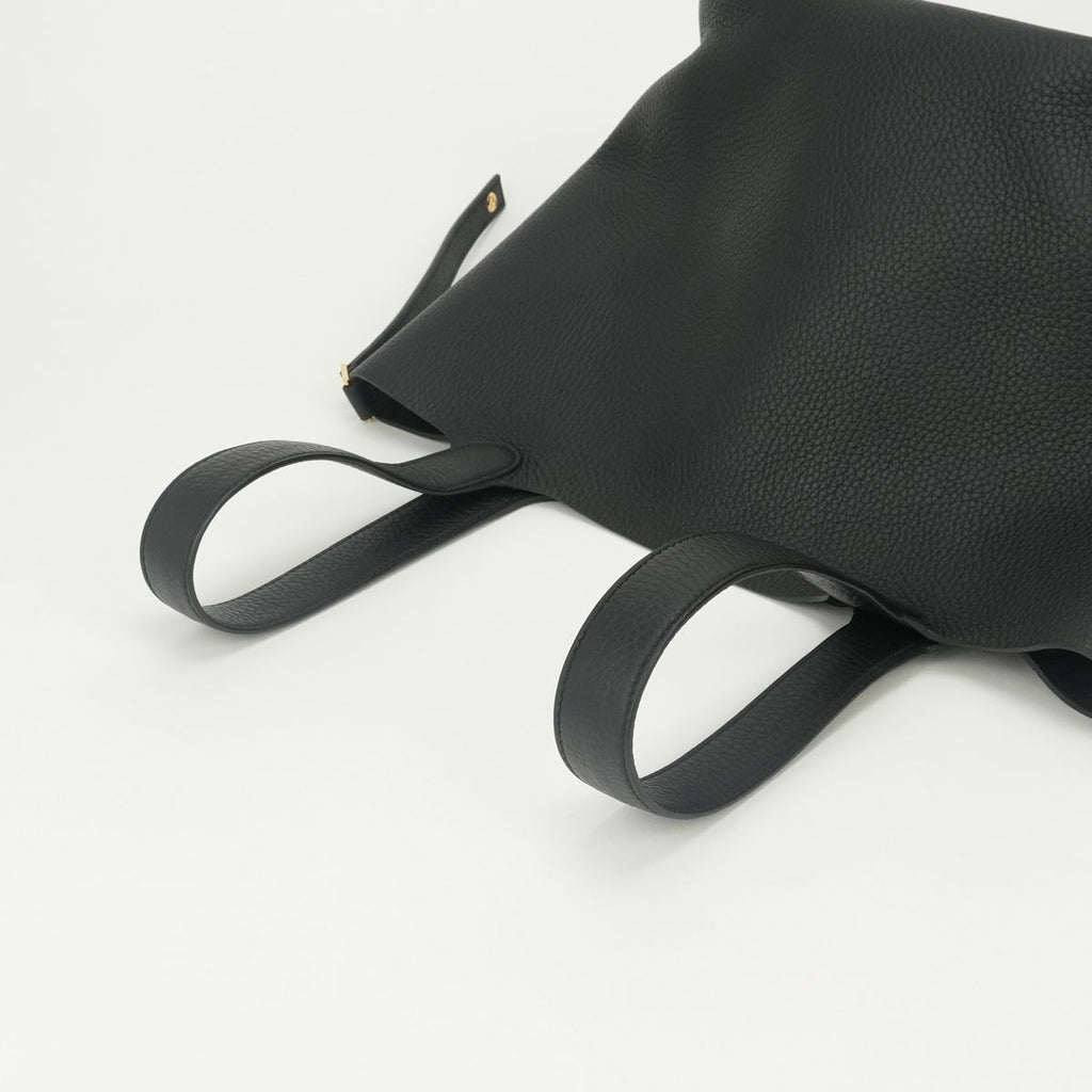 Hermes Picotin Lock MM Tote Taurillon Clemence Noir Black Gold — view 4