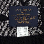 Louis Vuitton Logomania Scarf Shine Wool Silk Blend Black Silver — view 7