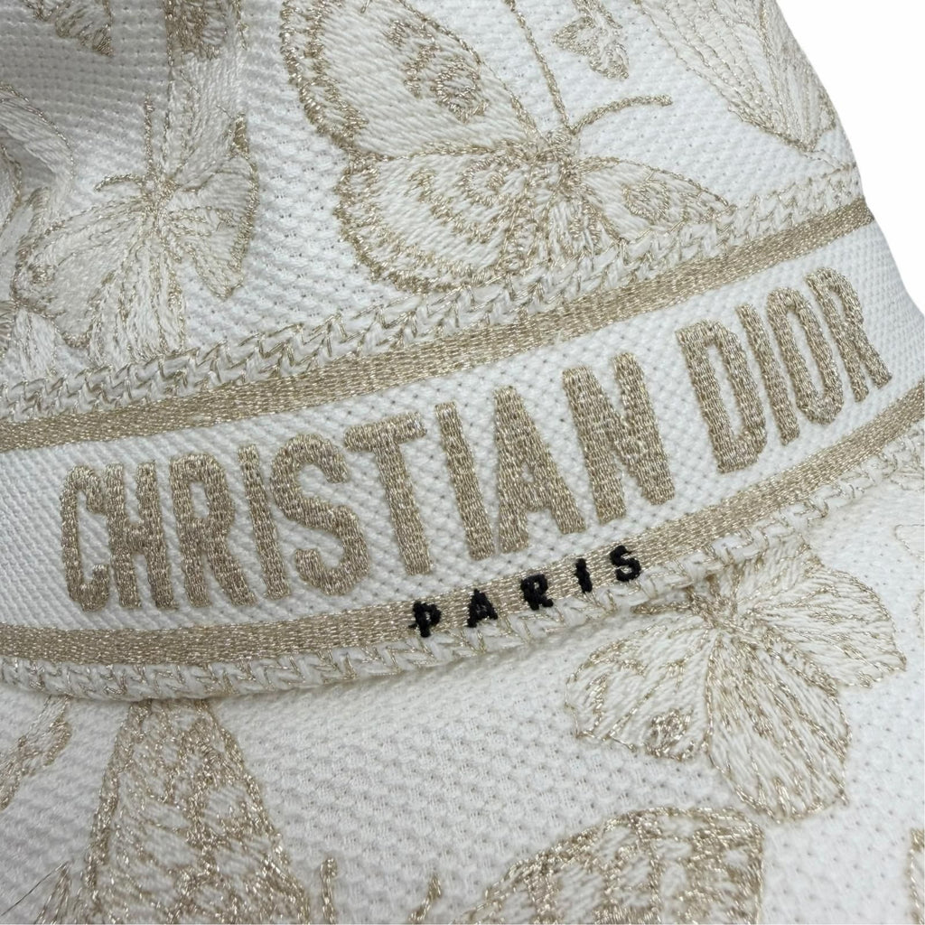 Dior Toile de Jouy Embroidered Bucket Hat White 57 — view 6