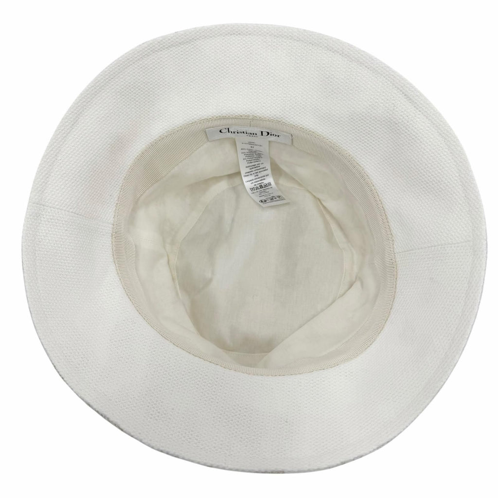 Dior Toile de Jouy Embroidered Bucket Hat White 57 — view 5