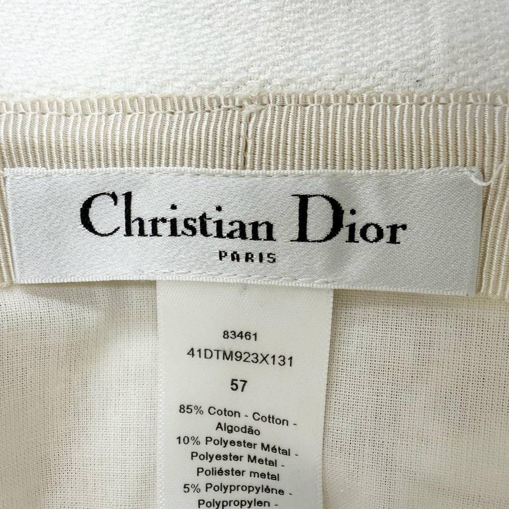Dior Toile de Jouy Embroidered Bucket Hat White 57 — view 7