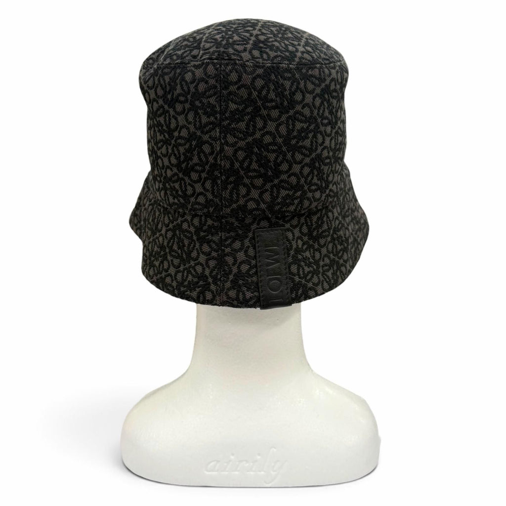 Loewe Cotton Repeat Anagram Jacquard Cow Leather Parts Hat Bucket Hat 58 — view 3