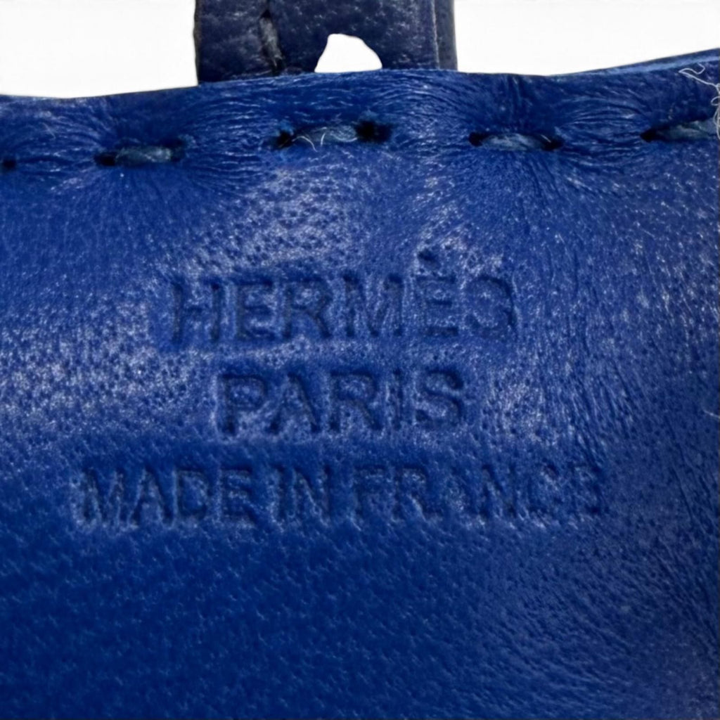 Hermes Buddy Charm Agneau Milo Blue France Boursafeel White Keychain — view 8