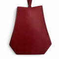 Hermes Leather Silver Clochette Pendant Bordeaux Necklace
