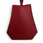 Hermes Leather Silver Clochette Pendant Bordeaux Necklace