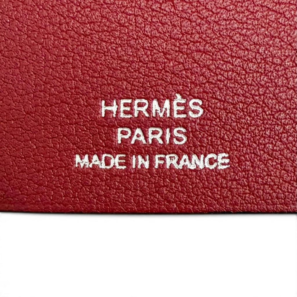 Hermes Leather Silver Clochette Pendant Bordeaux Necklace — view 8