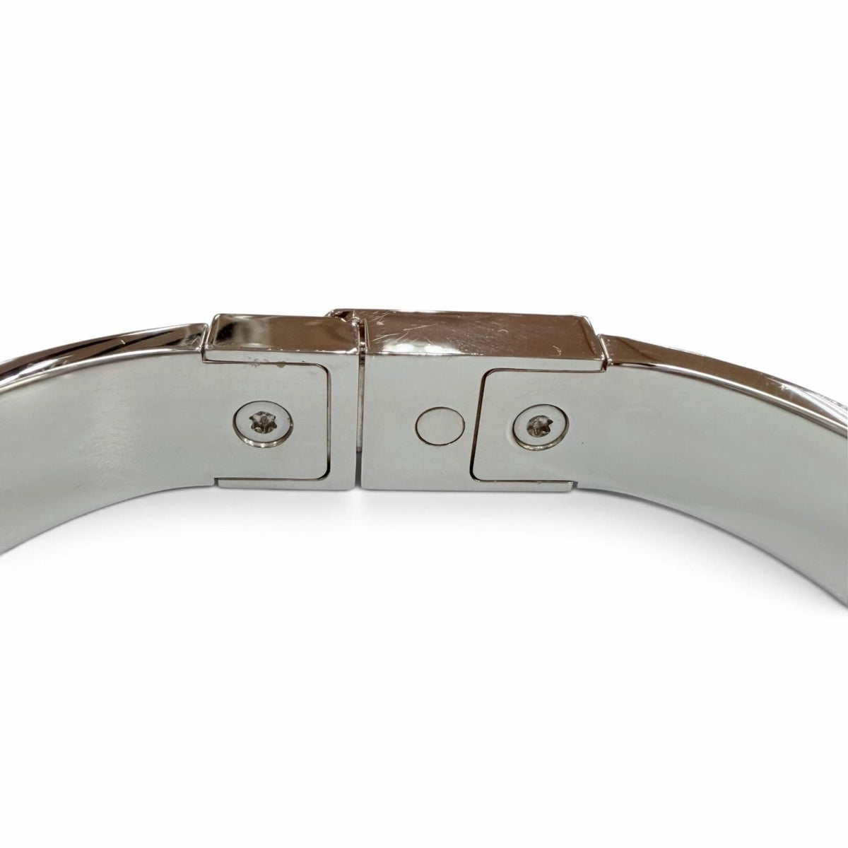Hermes Kelly Bracelet Bangle Black Silver — view 7