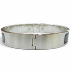 Hermes Kelly Bracelet Bangle Black Silver — view 3