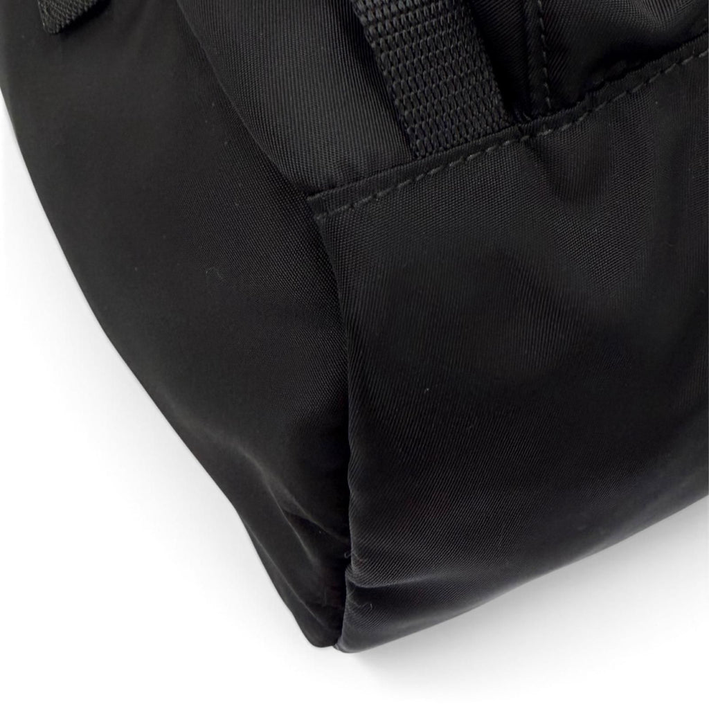 Prada Nylon Leather Backpack Black — view 7