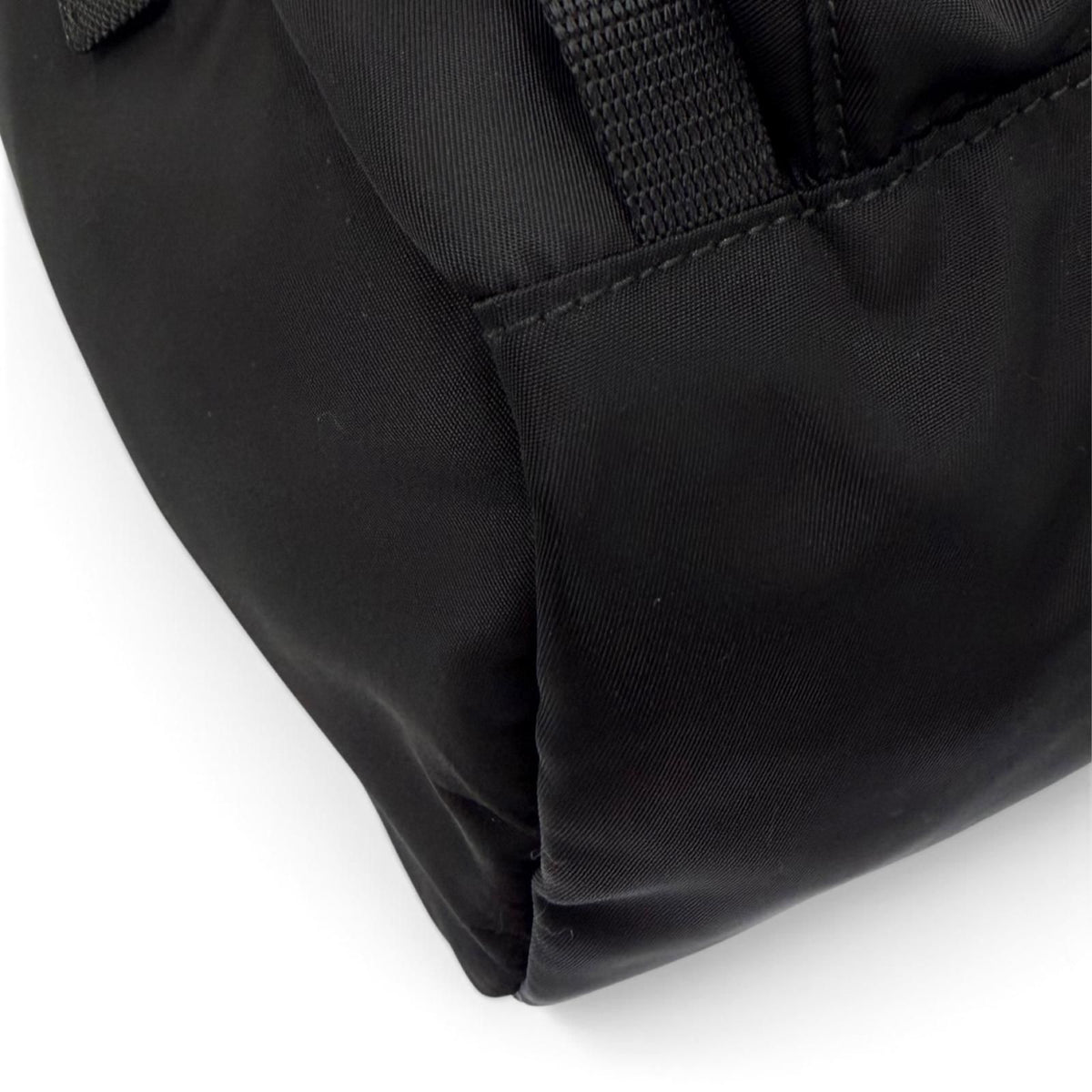 Prada Nylon Leather Backpack Black — view 7