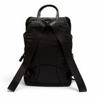 Prada Nylon Leather Backpack Black — view 4