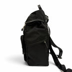Prada Nylon Leather Backpack Black — view 5