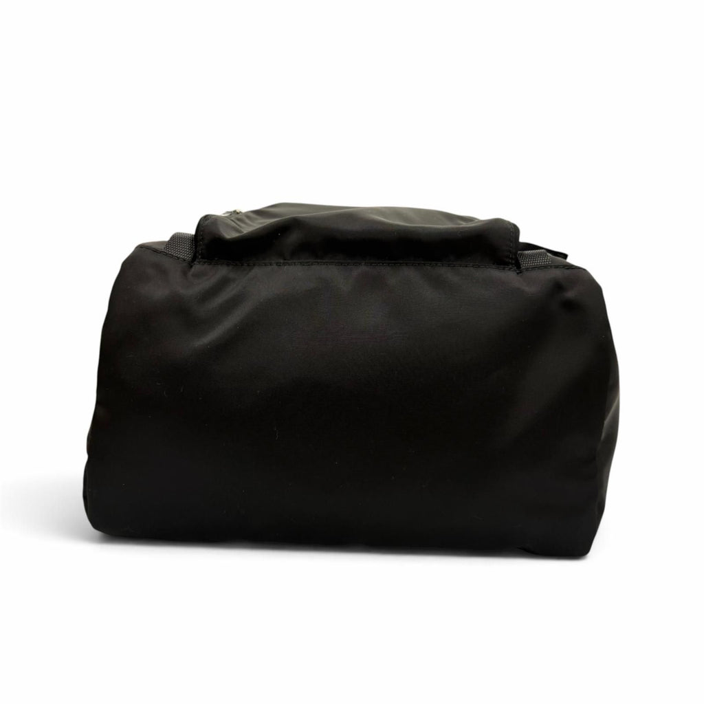 Prada Nylon Leather Backpack Black — view 6