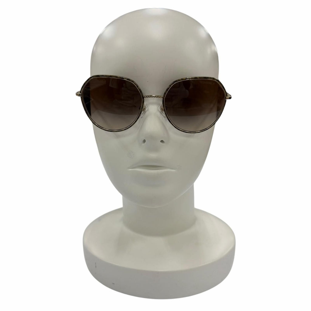 Chanel CC Logo Sunglasses Gold Brown Gradient 55 19 Demo Lens Eyewear — view 3