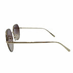 Chanel CC Logo Sunglasses Gold Brown Gradient 55 19 Demo Lens Eyewear — view 4