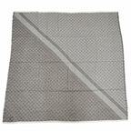 Gucci Wool Silk GG Pattern Fringe Large Shawl Brown Scarf — view 4
