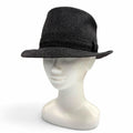 Hermes Wool Cashmere Herringbone Pattern H Logo Embroidery Folded Hat Gray 59
