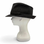 Hermes Wool Cashmere Herringbone Pattern H Logo Embroidery Folded Hat Gray 59 — view 3