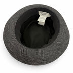 Hermes Wool Cashmere Herringbone Pattern H Logo Embroidery Folded Hat Gray 59 — view 6