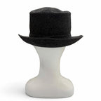 Hermes Wool Cashmere Herringbone Pattern H Logo Embroidery Folded Hat Gray 59 — view 4